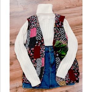 FLORAL VEST/CARDIGAN